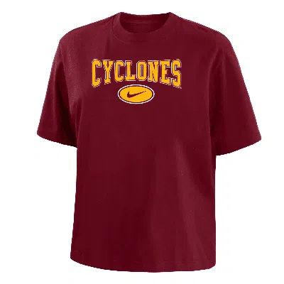 Nike Iowa State  Women's College Boxy T-shirt In Red