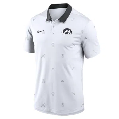 Nike Iowa Vapor Pattern  Men's Dri-fit College Polo In White
