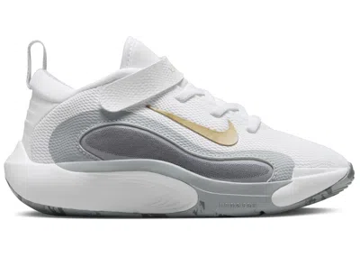 Pre-owned Nike Isofly Metallic Gold Star Sneakers In White/cool Grey/wolf Grey