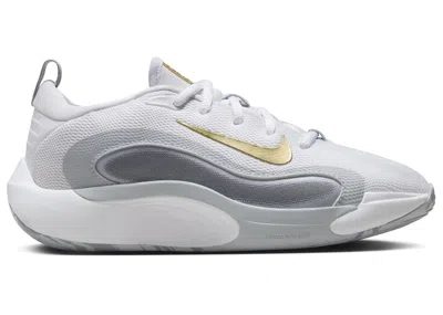 Pre-owned Nike Isofly Metallic Gold Star Sneakers In White/cool Grey/wolf Grey