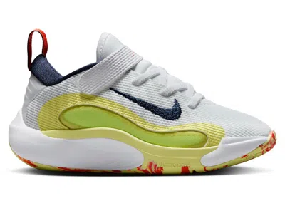 Pre-owned Nike Isofly Midnight Navy Sneakers In White/limelight/light Lemon Twist
