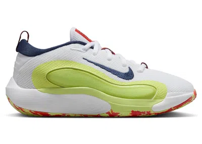 Pre-owned Nike Isofly Midnight Navy Sneakers In White/limelight/light Lemon Twist