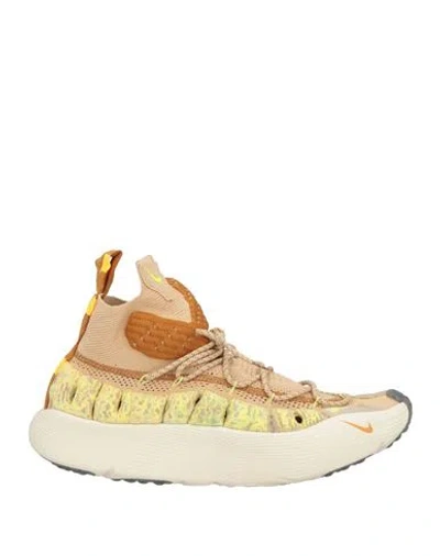 Nike Ispa Man Sneakers Beige Size 4.5 Textile Fibers In Beige
