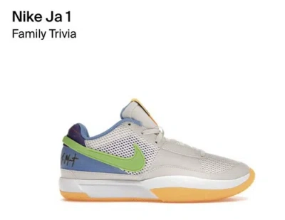 Pre-owned Nike ? Ja 1 “family Trivia” Shoes Dr8785-001 Mens Size 10.5 In Hand In Phantom/action Green