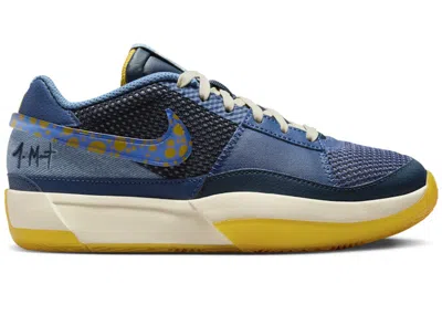 Pre-owned Nike Ja 1 Sneakers In Mystic Navy Blue/university Gold/aegean Storm