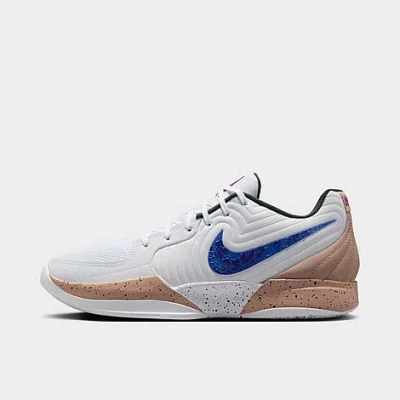 Nike Ja 2 Basketball Shoes In White/hemp/vintage Green/astronomy Blue