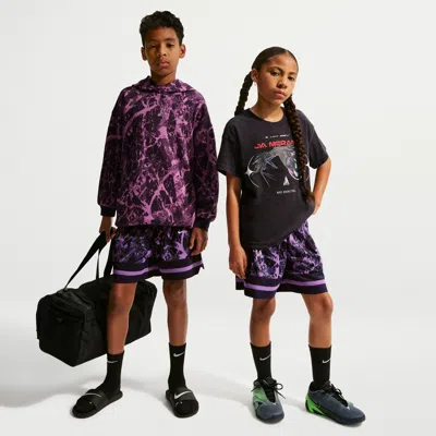 Nike Ja Big Kids' Dri-fit Basketball Shorts In Purple
