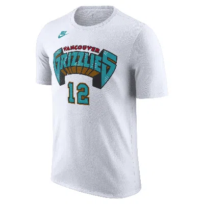 Nike Men's Ja Morant White Memphis Grizzlies Classic Edition Name Number T-shirt