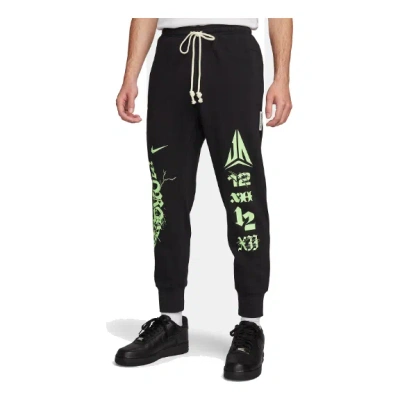 Nike Ja Standard Issue Dri-fit Pants 'black Lime'