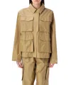 Nike Multiple Pocket Shirt Jacket In Beige