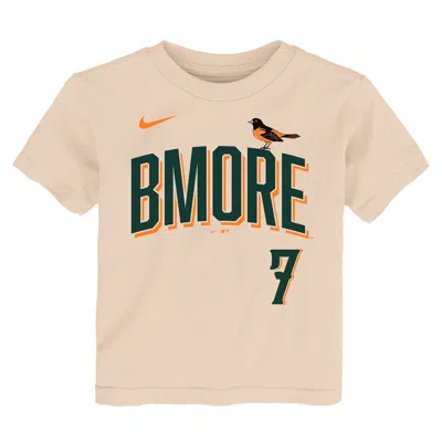 Nike Babies' Jackson Holliday Baltimore Orioles City Connect Toddler  Mlb T-shirt In Brown