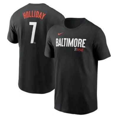 Nike Jackson Holliday Black Baltimore Orioles 2024 City Connect Fuse Name & Number T-shirt