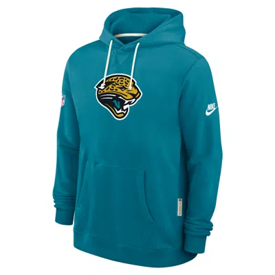 NIKE JACKSONVILLE JAGUARS ALT OFFENSIVE SET PLAY SIDELINE  MEN'S DRI-FIT NFL PULLOVER HOODIE,1015885992