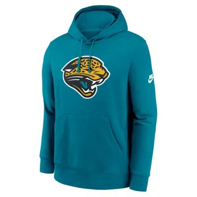 Nike Jacksonville Jaguars Club Logo  Men's Nfl Pullover Hoodie In Gray