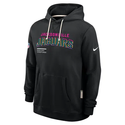Nike Jacksonville Jaguars Crucial Catch Sideline  Men's Dri-fit Nfl Pullover Hoodie In Black