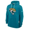 Nike Teal Jacksonville Jaguars Sideline Standard Issue Initial Home Dri-fit Hoodie In Blue
