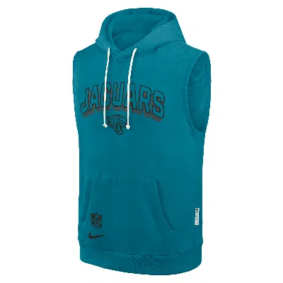 Nike Jacksonville Jaguars Sideline  Men's Dri-fit Nfl Sleeveless Pullover Hoodie In Blue