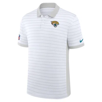 Nike Jacksonville Jaguars Sideline Victory Stripe  Men's Dri-fit Nfl Polo In White