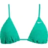 Nike Jacquard Terry Triangle Bikini Top In Stadium Green