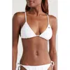 Nike Jacquard Terry Triangle Bikini Top In White