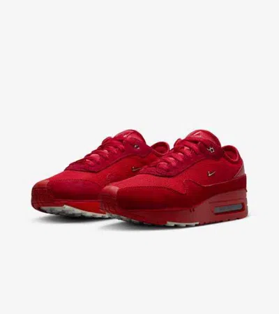 Pre-owned Nike Jacquemus ×  Wmns Air Max 1 Sp "university Red" Hm6690-600 [us 6-12] In University Red And Metallic Silver