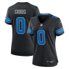 Nike Jahmyr Gibbs Black Detroit Lions 2nd Alternate Game Player Jersey In Blue