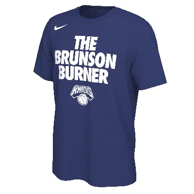 Nike Jalen Brunson New York Knicks  Men's Nba T-shirt In Blue