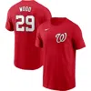 Nike Men's James Wood Red Washington Nationals Fuse Name Number T-shirt In Red