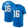 Nike Men's Jared Goff Blue Detroit Lions Name Number T-shirt In Blue