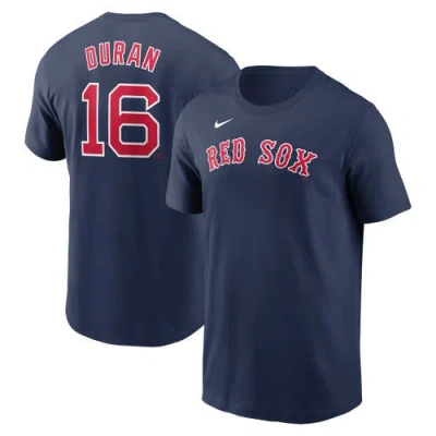 Nike Jarren Duran Navy Boston Red Sox Fuse Name & Number T-shirt In Blue
