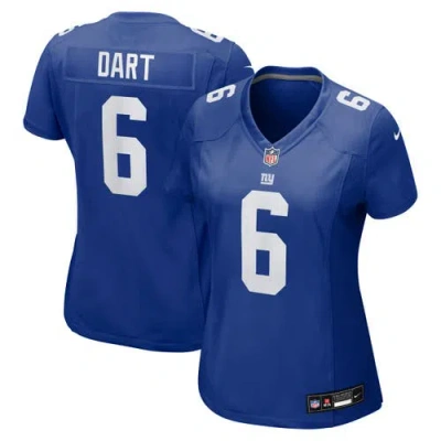Nike Jaxson Dart  Royal New York Giants Team  Game Jersey In Blue