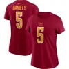 Nike Women's Jayden Daniels Burgundy Washington Commanders 2024 Nfl Draft First Round Pick Name Number T- In Burgundy