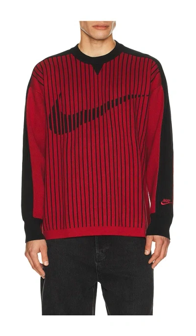 Nike Jersey Sweater In Red