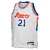 Nike Joel Embiid Philadelphia 76ers 2024/25 City Edition Big Kids'  Dri-fit Nba Swingman Jersey In White