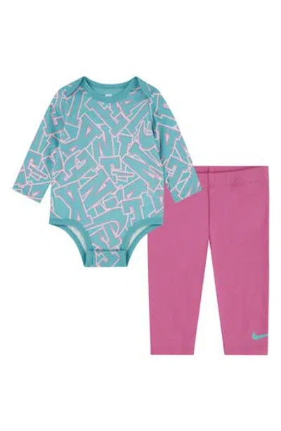 Nike Babies'  Join The Club Bodysuit & Leggings Set In Multi
