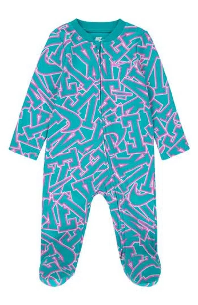 Nike Babies'  Join The Club Footie Coverall In Green