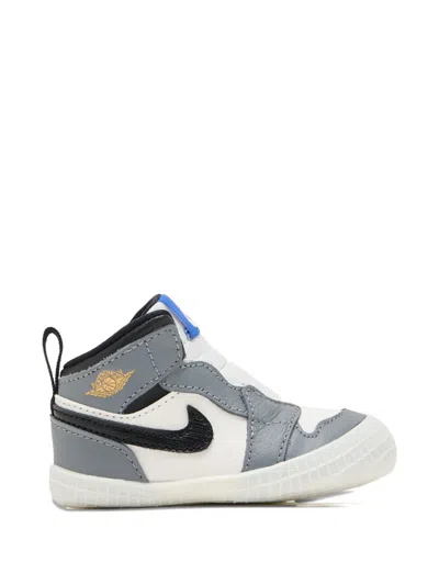 Nike Babies' Jordan 1 Crib Shoes In Gray