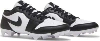 Pre-owned Nike Jordan 1 Low Td Football Cleats Panda Black White (fj6245 100) - Size 7.5