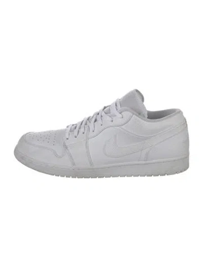 Pre-owned Nike Jordan 1 Low 'triple White' Sneakers