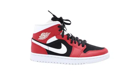Nike Jordan 1 Mid In Gym Red Black Leather