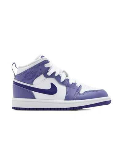 Nike Kids' Jordan 1 Mid Lace-up Sneakers In Purple