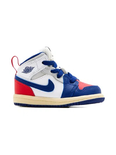 Nike Babies' Jordan 1 Mid Perforated-panel Sneakers In Blue