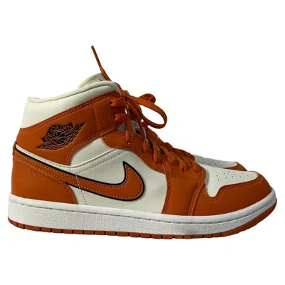 Nike Jordan 1 Mid Se Sport Spice Sneakers In Orange Leather | ModeSens