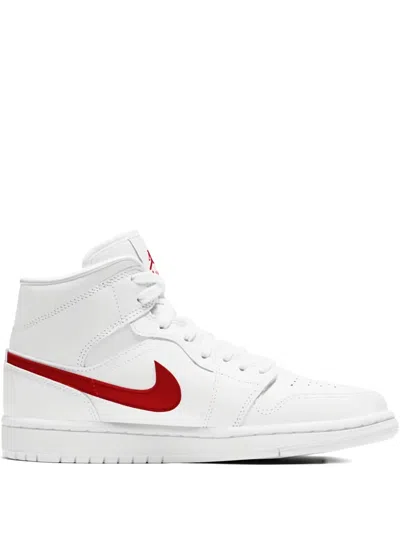 Nike Jordan 1 Mid Sneakers In White