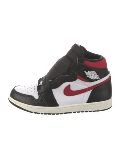 Pre-owned Nike Jordan 1 Retro High Black Gym Red Wedge Sneakers In Multicolor
