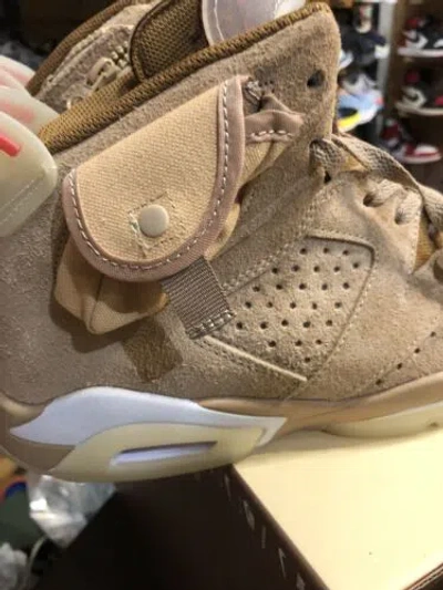Pre-owned Nike Jordan 6 Retro Travis Scott British Khaki In Black