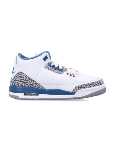 Nike Jordan Air Jordan 3 Retro Lucky Shorts Sneaker For Boys In White/multi