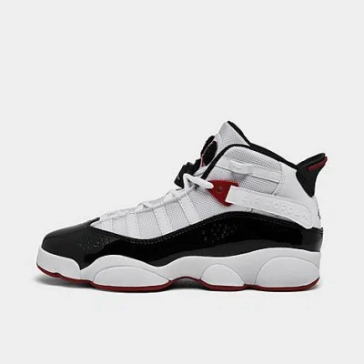Nike Jordan Big Kids' 6 Rings Basketball Shoes In White/black/varsity Red