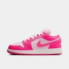 Nike Jordan Big Kids' Air Retro 1 Low Casual Shoes In Pink Foam/hyper Pink/summit White
