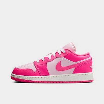 Nike Jordan Big Kids' Air Retro 1 Low Casual Shoes In Pink Foam/hyper Pink/summit White